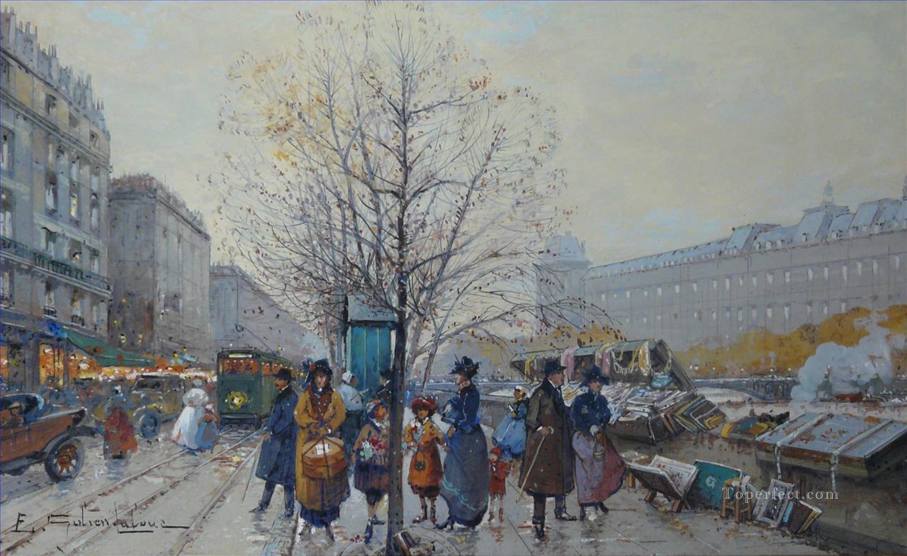 Les Bouquinistes parisinos Pintura al óleo